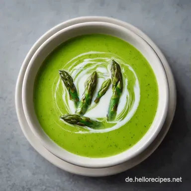 Gr&uuml;ne Spargelcremesuppe f&uuml;r 4 Portionen Rezeptkarte
