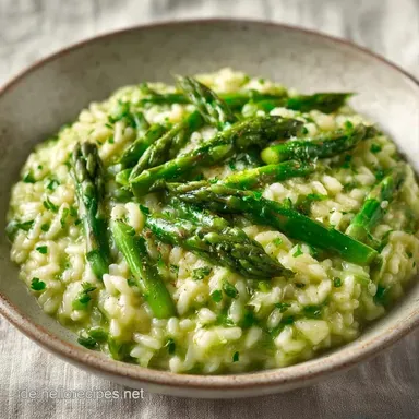 Gr&uuml;ner Spargel Risotto Thermomix: Cremig Rezeptkarte