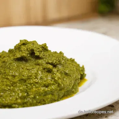 Omas Geheimnis Einfaches Basilikum Pesto Rezept Rezeptkarte
