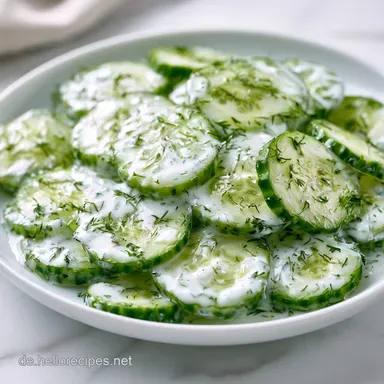 Gurkensalat Rezept mit Dill f&uuml;r 4 Personen Rezeptkarte
