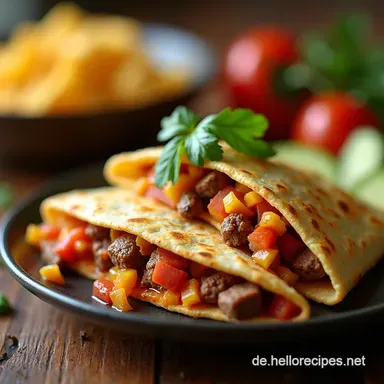 H&auml;hnchen Fajita Quesadillas Rezept Fiesta f&uuml;r Jedermann Rezeptkarte