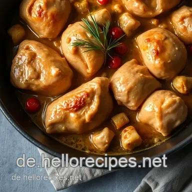 Leckere Hähnchenschenkel in der Pfanne mit Soße: Unwiderstehlich einfach! Rezeptkarte