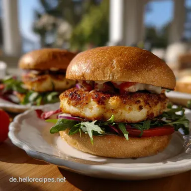 Burger Mit Halloumi Gemse Einfache Vegetarische: 20 Min Grill-Hit Rezeptkarte