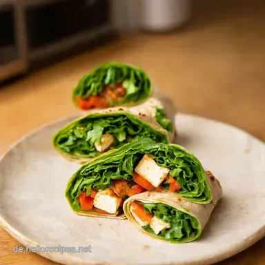 Vegetarische Wraps Rezept mit Pfiff Halloumi Rezeptkarte
