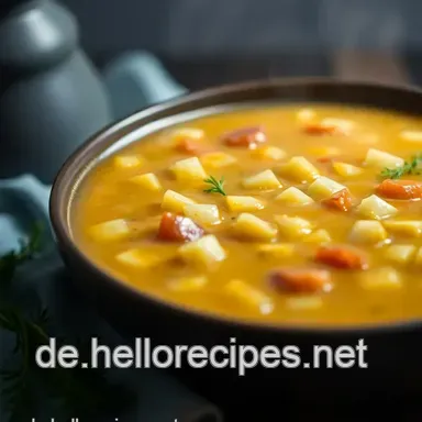 Herzhafte Kartoffelsuppe: Ein Klassiker der deutschen Küche Rezeptkarte