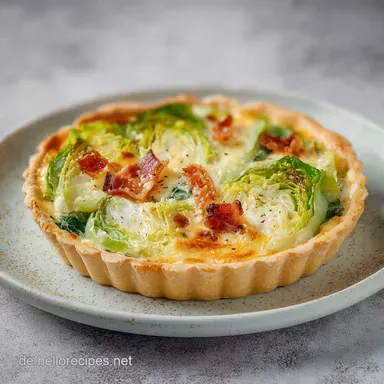 Wirsingquiche mit M&uuml;rbeteig und Bergk&auml;se: Herzhaft Gebacken Rezeptkarte