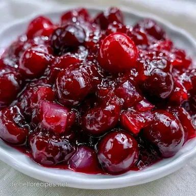 Kirsch Chutney mit Sauerkirschen Rezeptkarte