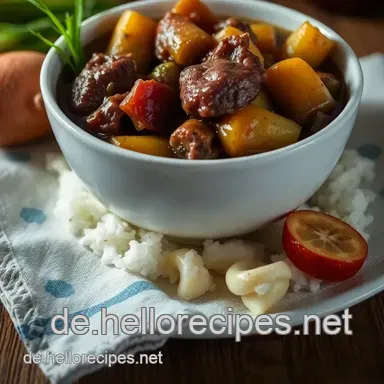 Herzhaftes Rehgulasch Rezept: Ein Familienfavorit aus der Wildk&uuml;che Rezeptkarte