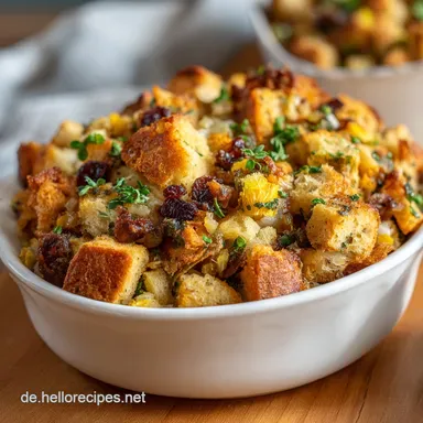 Stuffing Rezept: Au&szlig;en Knusprig und Innen Saftig f&uuml;r 8 Portionen Rezeptkarte