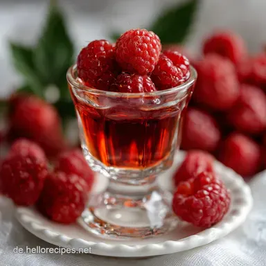 Himbeer Lik&ouml;r Rezept: Der Elegante Hausgemachte Lik&ouml;r Rezeptkarte