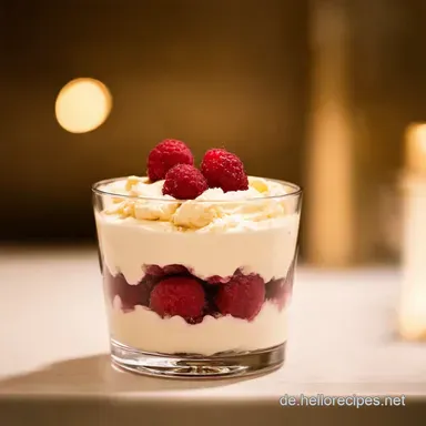 Himbeer Mascarpone Tr&auml;umchen Mein liebstes Dessert im Glas Rezeptkarte