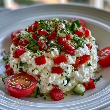 H&uuml;ttenk&auml;se Salat in 10 Minuten Rezeptkarte