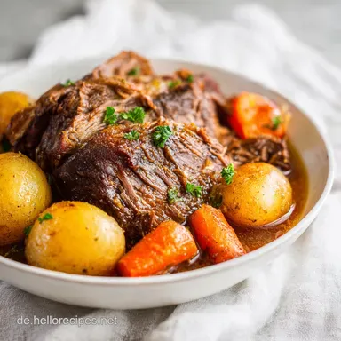 Instant Pot Pot Roast mit Rinderbraten in 90 Minuten Rezeptkarte