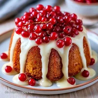 Johannisbeerkuchen mit Pudding f&uuml;r 12 Rezeptkarte