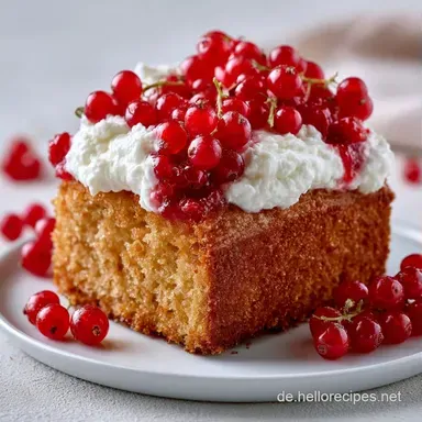 Johannisbeerkuchen mit Quark in 60 Min Rezeptkarte