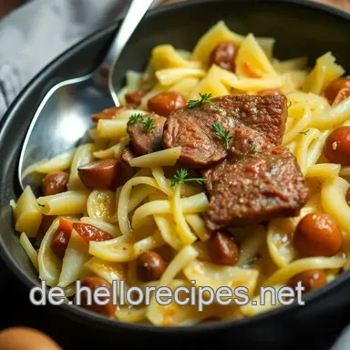 Kassler mit Sauerkraut aus dem Ofen: So einfach, dass selbst Oma staunt! Rezeptkarte