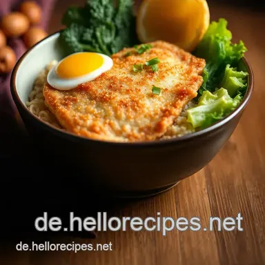 Katsudon: Mein schnelles japanisches Schnitzel-Bowl Rezept! Rezeptkarte