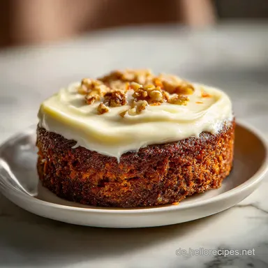 Keto M&ouml;hrenkuchen mit Frischk&auml;seglasur Rezeptkarte