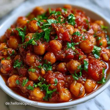 Kichererbsen In Tomatensauce f&uuml;r 4 Portionen Rezeptkarte