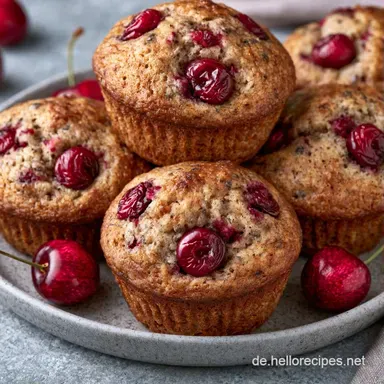 Kirsch Bananen Muffins in 35 Minuten Rezeptkarte