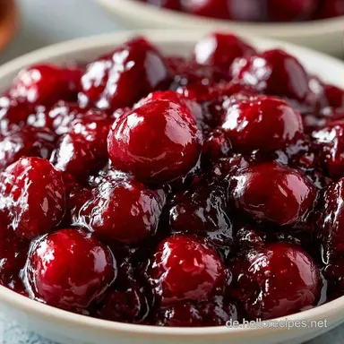 Kirsch Chutney mit Roten Zwiebeln Rezeptkarte