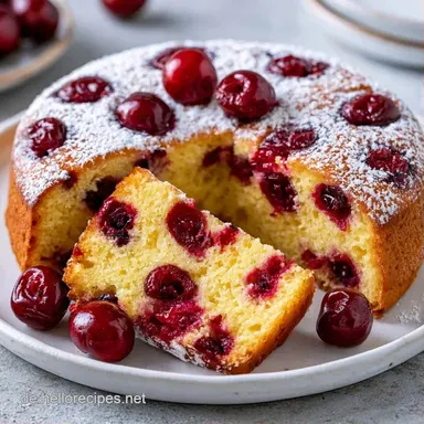 Kirschkuchen mit R&uuml;hrteig f&uuml;r 12 St&uuml;cke Rezeptkarte