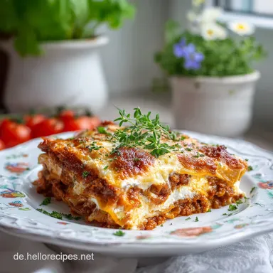 Klassische Lasagne Rezept: F&uuml;r 6 Portionen Rezeptkarte