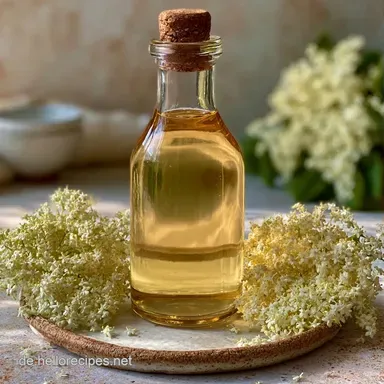 Holundersirup mit Zitronen Rezeptkarte