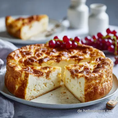 K&auml;sekuchen Rezept: Der klassische, rissfreie Quark-Kuchen Rezeptkarte