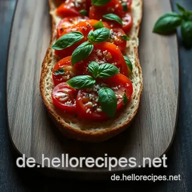 Einfaches Bruschetta Rezept: Genussvolle italienische Vorspeise Rezeptkarte