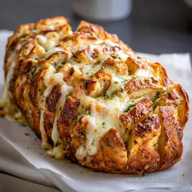 KnoblauchMozzarella Zupfbrot: Das ultimative Partybrot Rezeptkarte