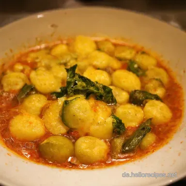 KnoblauchH&auml;hnchenGnocchi Pfanne Schnell Lecker Rezeptkarte