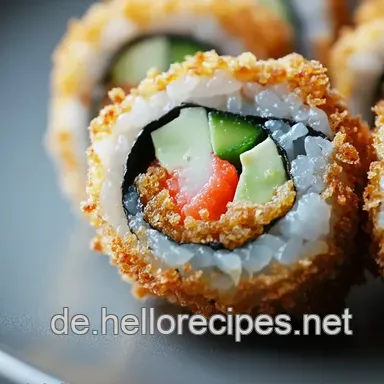 Knuspriges Glück: Frittiertes Sushi für Genießer! Rezeptkarte