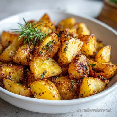 Knusprige Knoblauchkartoffeln f&uuml;r 4 Personen: Au&szlig;en Knusprig Rezeptkarte