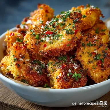 Knusprige Popcorn Chicken: Der ultimative Crunch im Ofen Rezeptkarte