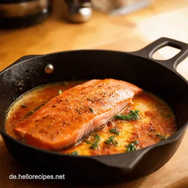 Knuspriger Lachs in der Pfanne braten Einfach Lecker Rezeptkarte