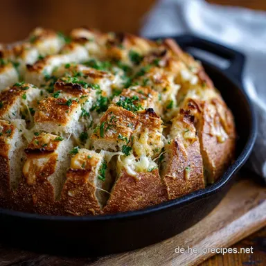 Knuspriges K&auml;seKnoblauchBrot: Perfekt knusprig, saftig und in 30 Min fertig. Rezeptkarte