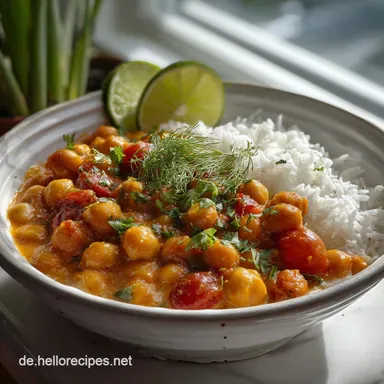 Einfaches Kokos Kichererbsen Curry In Minutes: Blitzschnell & Cremig Rezeptkarte