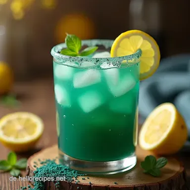 Spirulina Mermaid Lemonade A Whimsical Mein Geheimrezept für die blaue Erfrischung Rezeptkarte