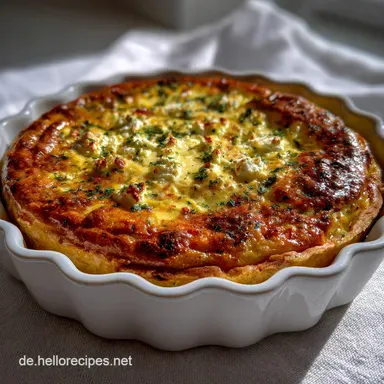 Krbis Quiche mit Feta Goldbraun herzhaft: Unter 1 Stunde Rezeptkarte