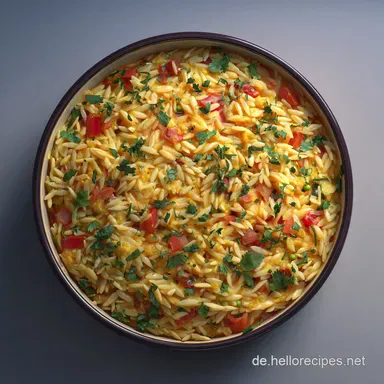 Vegetarischer Kritharaki Auflauf f&uuml;r 4 Portionen Rezeptkarte
