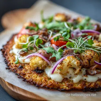 Die krosseste Low Carb Blumenkohl Pizza So wird der Boden perfekt fest Rezeptkarte