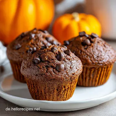 K&uuml;rbis-Schokolade-Muffins f&uuml;r 12 Portionen in 30 Minuten Rezeptkarte