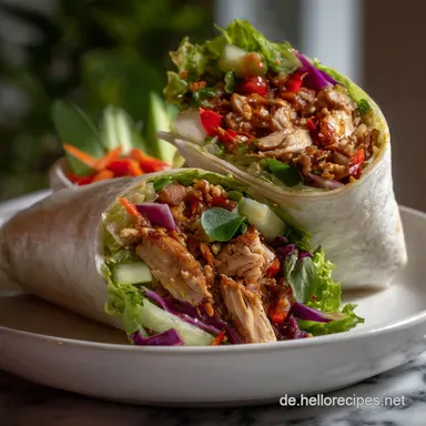 Laab Gai Poulethackfleisch SalatWrap: Intensiver S&auml;ure-Kick Rezeptkarte