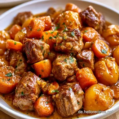 Lammtopf mit Mirabellen f&uuml;r 4 Personen Rezeptkarte