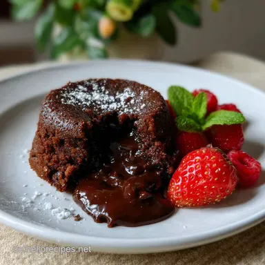 Lava Cake Rezept: Pr&auml;ziser Kern Rezeptkarte