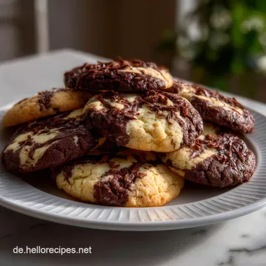 SchokoVanillepltzchen Marmorpltzchen Selbstgemacht Der | Einfach Backen Rezeptkarte