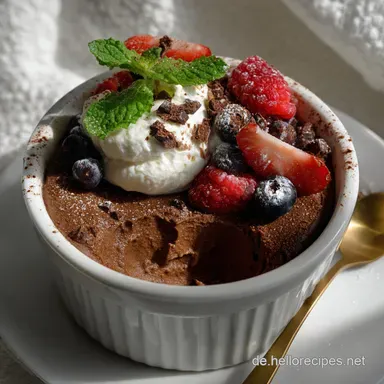 Mousse au Chocolat Rezept: Wolkenzarte Schokoladen-Träume Rezeptkarte