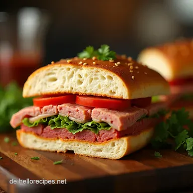 Muffuletta Sandwich Rezept New Orleans für deine Küche Rezeptkarte