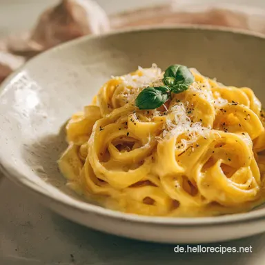 Nudeln mit Käsesoße in 15 Minuten: Cremige Pasta mit Schmelzkäse Rezeptkarte
